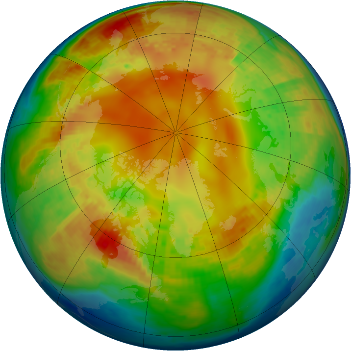 Arctic ozone map for 06 February 2004